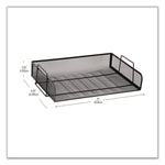 Stackable Paper Desk Tray Organizer, Letter Size, 9.75 x 14 x 3.25, Black, 4/Pack