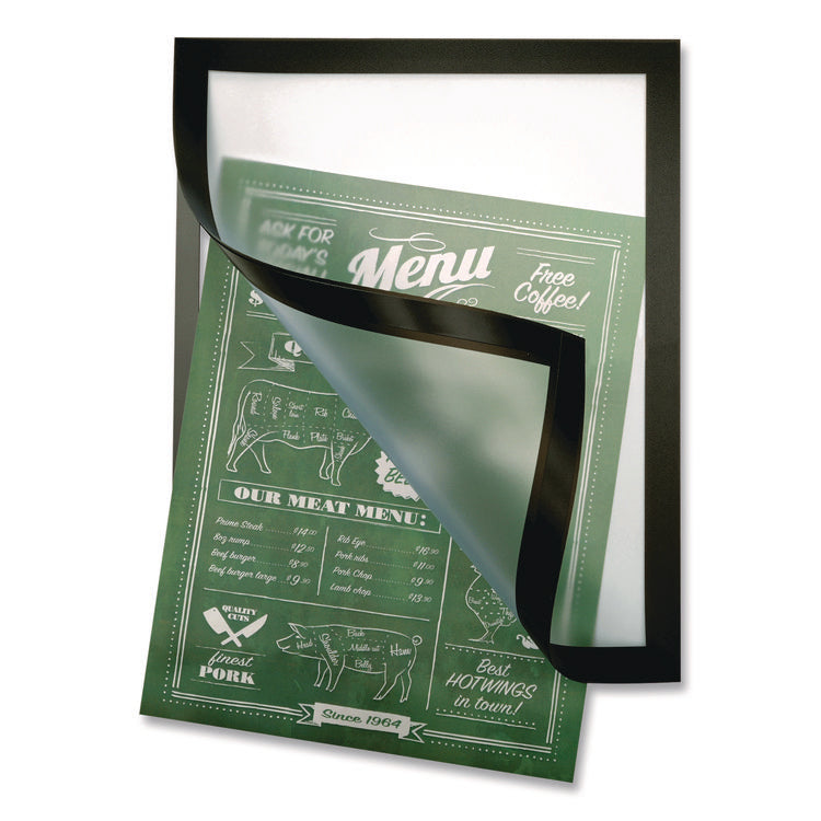 Indoor Window Sign Holder, 8.5 x 11 Insert, Black Frame, 5/Pack