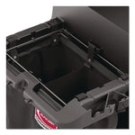 Divided Bag for Suncast Commercial Full-Size and Compact-Size Housekeeping Carts, 25.4 gal, 15.6" x 12.52" x 29.95", Black