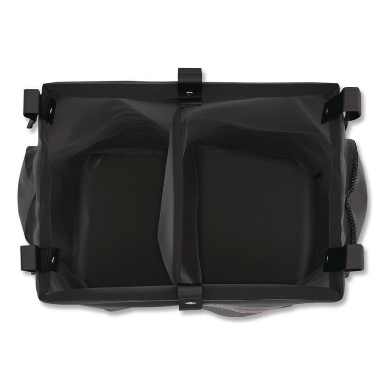 Divided Bag for Suncast Commercial Full-Size and Compact-Size Housekeeping Carts, 25.4 gal, 15.6" x 12.52" x 29.95", Black