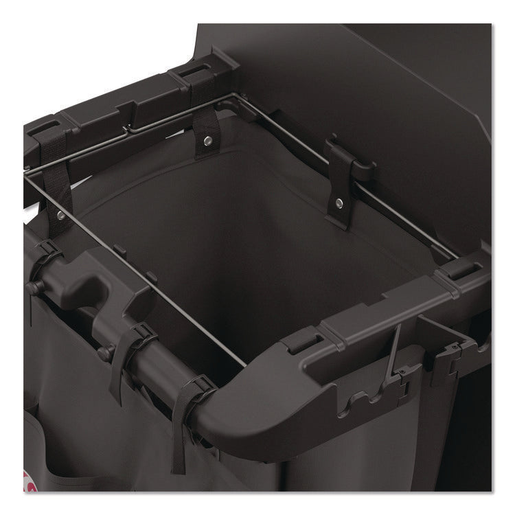 8-Pocket Organizer for Suncast Commercial Full-Size and Compact Housekeeping Carts, 19.5" x 1.67" x 26.83", Black