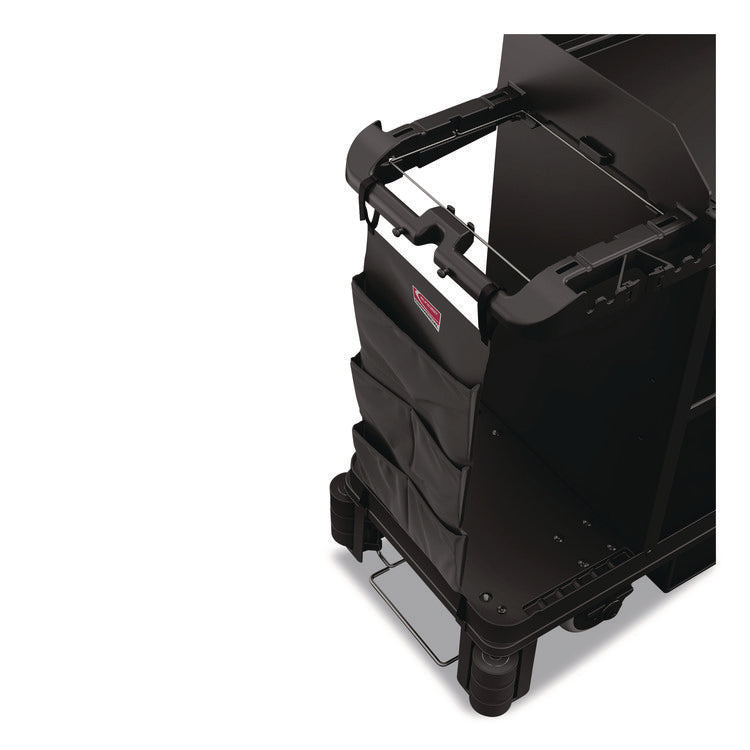 Linen Strap Bag for Suncast Commercial Full-Size and Compact Housekeeping Carts, 16.25" x 1" x 31.75", Black