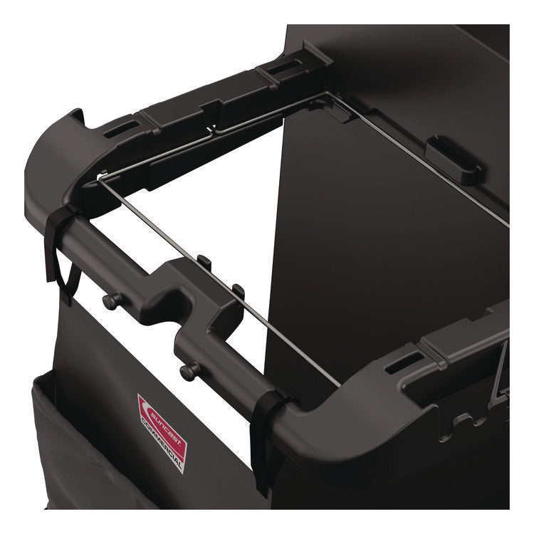 Linen Strap Bag for Suncast Commercial Full-Size and Compact Housekeeping Carts, 16.25" x 1" x 31.75", Black