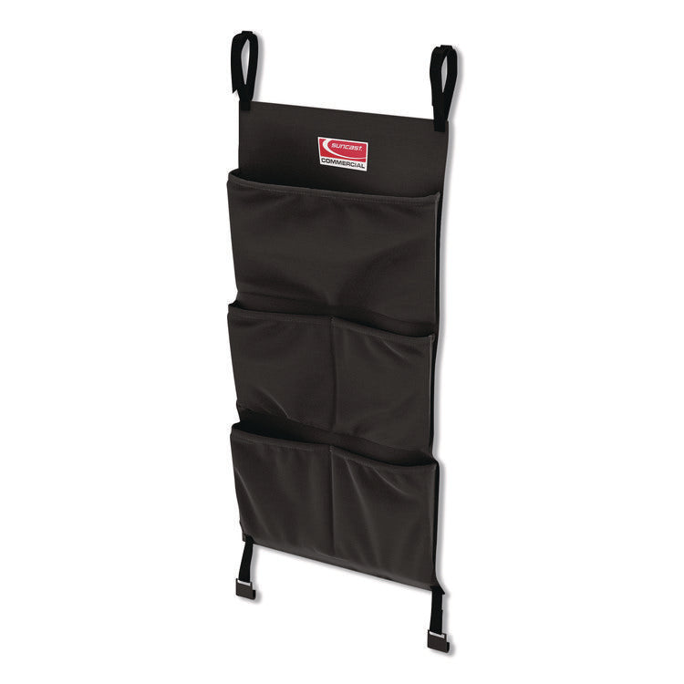 Linen Strap Bag for Suncast Commercial Full-Size and Compact Housekeeping Carts, 16.25" x 1" x 31.75", Black