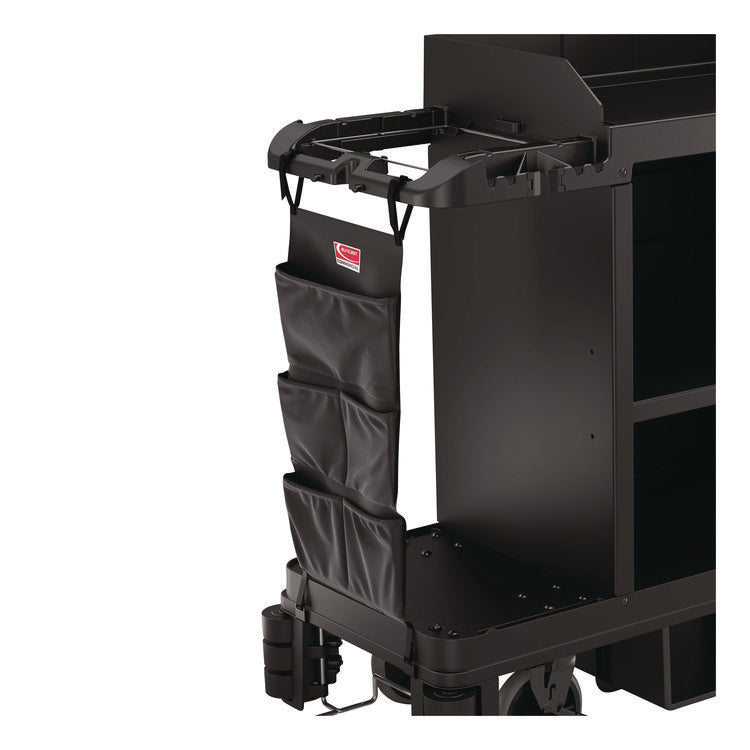 Linen Strap Bag for Suncast Commercial Full-Size and Compact Housekeeping Carts, 16.25" x 1" x 31.75", Black