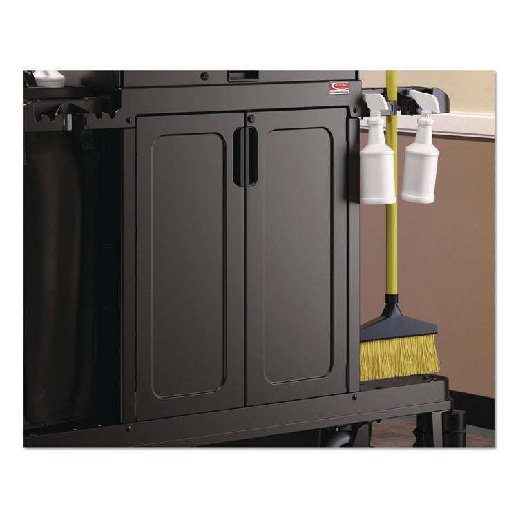 Lockable Door Accessory for Suncast Commercial Full-Size Housekeeping Carts HKC1000/HKC2000, Plastic, Black