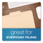 Reinforced Top Tab Manila File Folders, 1/3-Cut Tabs: Center Position, Letter Size, Manila, 100/Box