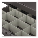 Lockable Slide Drawer with Dividers for Suncast Commercial Full-Size Housekeeping Carts HKC1000/HKC2000, Plastic, Black