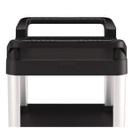 Three-Shelf Service Cart, Metal/Plastic, 3 Shelves, 300 lb Capacity, 20" x 34" x 37.92", Black