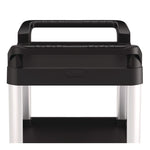 Three-Shelf Service Cart, Metal/Plastic, 3 Shelves, 300 lb Capacity, 20" x 39.85" x 38.17", Black