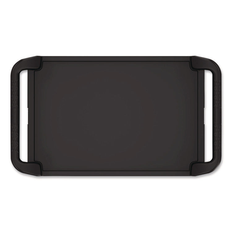 Three-Shelf Service Cart, Metal/Plastic, 3 Shelves, 300 lb Capacity, 20" x 34" x 37.92", Black