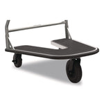 Nesting Luggage Cart with Rubber Platform, Capacity, 300 lb Capacity, 27 x 37 x 37.5, Silver/Black