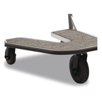 Nesting Luggage Cart with Carpeted Platform, 300 lb Capacity, 27 x 37 x 37.5, Silver/Black