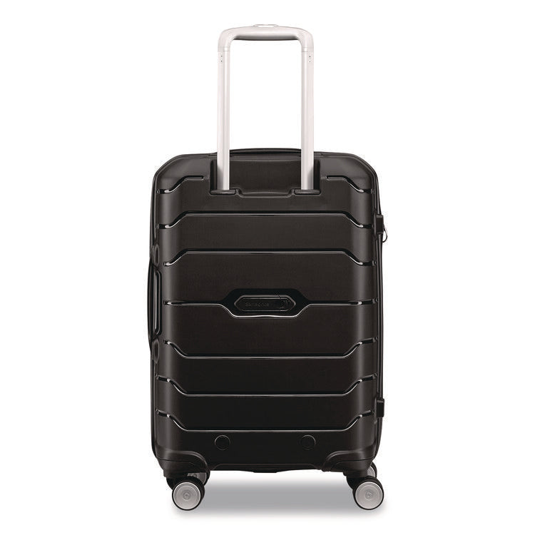 Freeform Hard Side Carry-On Suitcase, Four-Wheeled Spinner, 15.25 x 10 x 21.25, Black