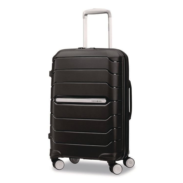 Freeform Hard Side Carry-On Suitcase, Four-Wheeled Spinner, 15.25 x 10 x 21.25, Black