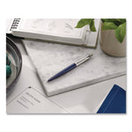 Jotter Ballpoint Pen, Retractable, Medium 1 Mm, Blue Ink, Royal Blue/chrome Barrel