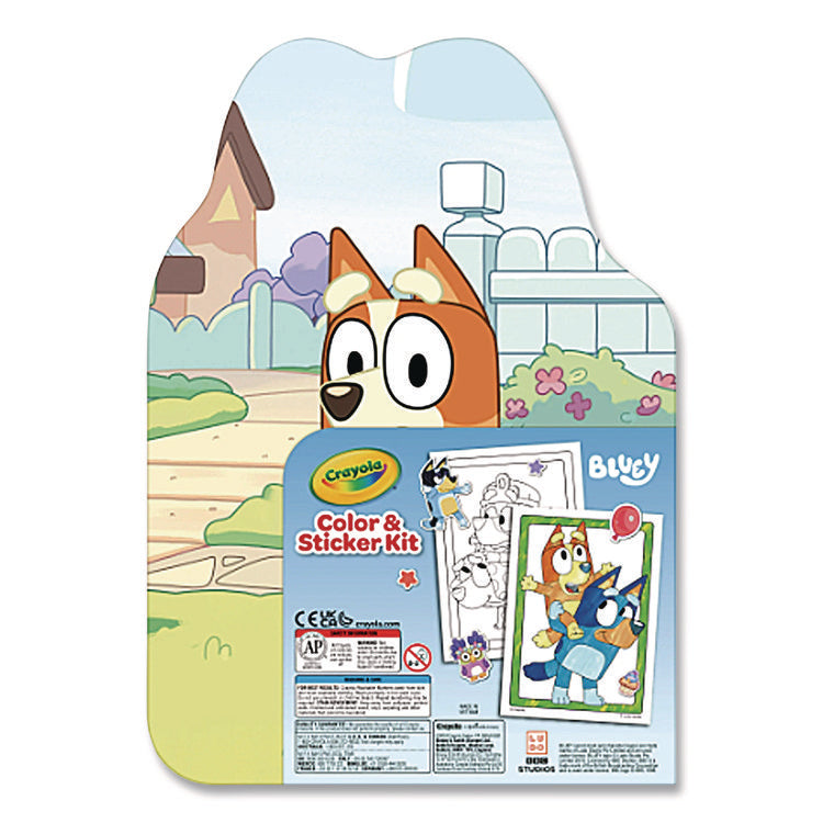 Bluey Color and Sticker Kit, (26) Pip-Squeaks Skinnies Washable Markers, (20) Coloring Pages, (1) Sticker Sheet