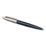 Jotter Ballpoint Pen, Retractable, Medium 1 Mm, Blue Ink, Royal Blue/chrome Barrel