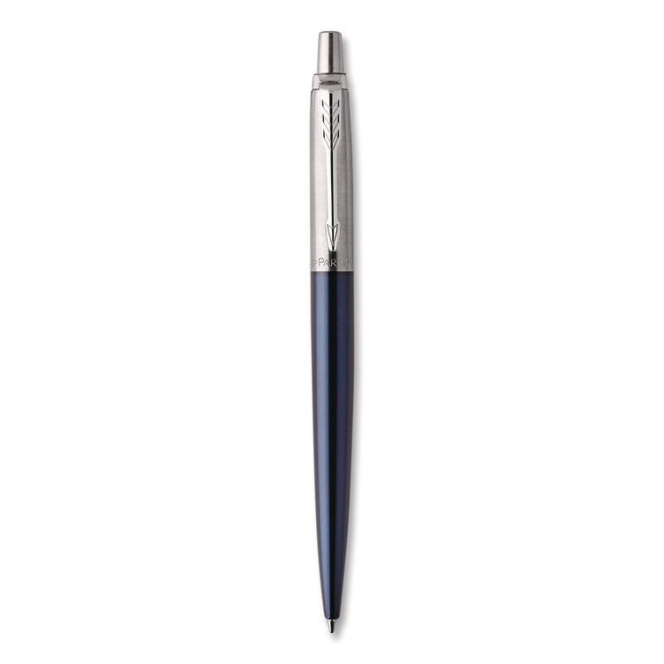 Jotter Ballpoint Pen, Retractable, Medium 1 Mm, Blue Ink, Royal Blue/chrome Barrel