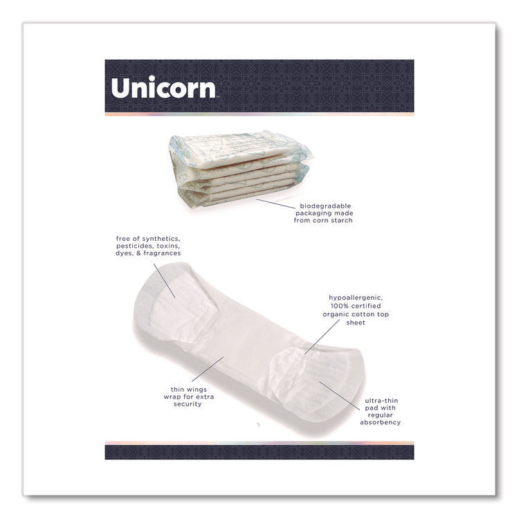 Cotton Maxi Pads with Wings, Regular Absorbency, 40 Pads/Cartridge, 6 Cartridges/Pack