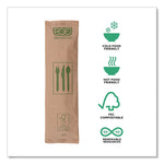 Wood Cutlery, General Purpose, Fork/Knife/Napkin/Spoon, Natural, 500/Carton
