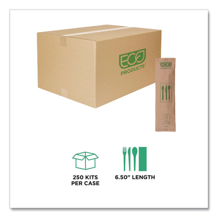 Wood Cutlery, General Purpose, Fork/Knife/Napkin/Spoon, Natural, 500/Carton