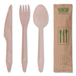 Wood Cutlery, General Purpose, Fork/Knife/Napkin/Spoon, Natural, 500/Carton