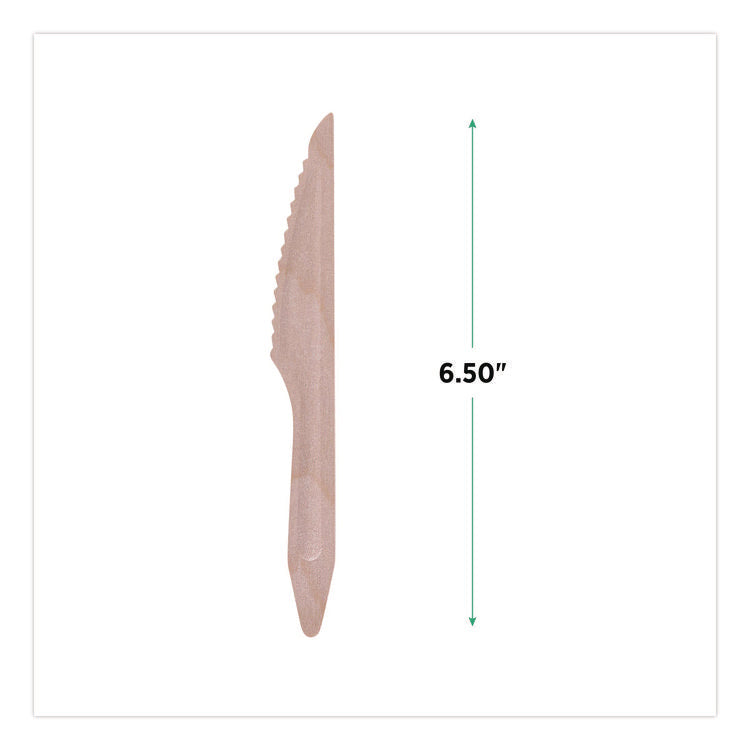 Wood Cutlery, General Purpose Knife, Natural, 500/Carton