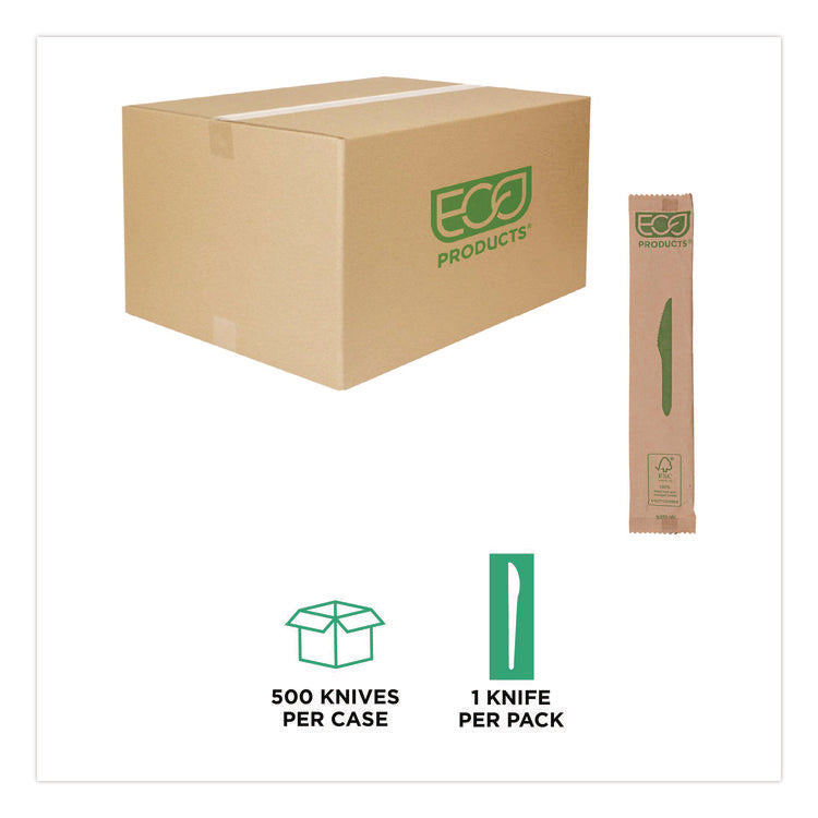 Wood Cutlery, General Purpose Knife, Natural, 500/Carton