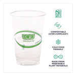 GreenStripe PLA Cold Cups, 10 oz, Plastic, Clear, 1,000/Carton