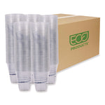 BlueStripe 25% Recycled Content Cold Cups, 12 oz, Plastic, Clear/Blue, 50/Pack, 20 Packs/Carton