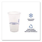BlueStripe 25% Recycled Content Cold Cups, 20 oz, Plastic, Clear/Blue, 1,000/Carton