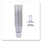 BlueStripe 25% Recycled Content Cold Cups, 20 oz, Plastic, Clear/Blue, 1,000/Carton