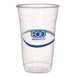 BlueStripe 25% Recycled Content Cold Cups, 20 oz, Plastic, Clear/Blue, 1,000/Carton