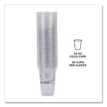 BlueStripe Recycled Content Clear Plastic Cold Drink Cups, 24 oz, 600/Carton