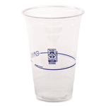BlueStripe Recycled Content Clear Plastic Cold Drink Cups, 24 oz, 600/Carton