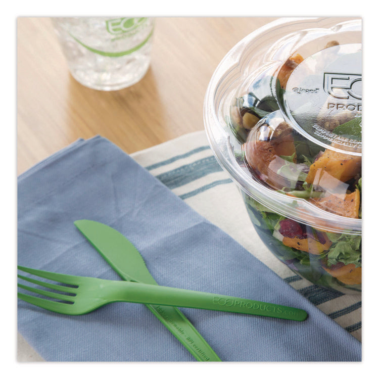 Plantware Compostable Cutlery, Knife, Plastic, Green, 1,000/Carton
