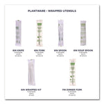 Plantware Compostable Cutlery, Knife, Plastic, White, 1,000/Carton