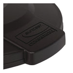 Utility Trash Can Lid for 32 gal Trash Can, 22.22" Diameter x 3", Black