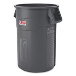 Injection Molded Utility Trash Can, 44 gal, Plastic/Resin, Gray