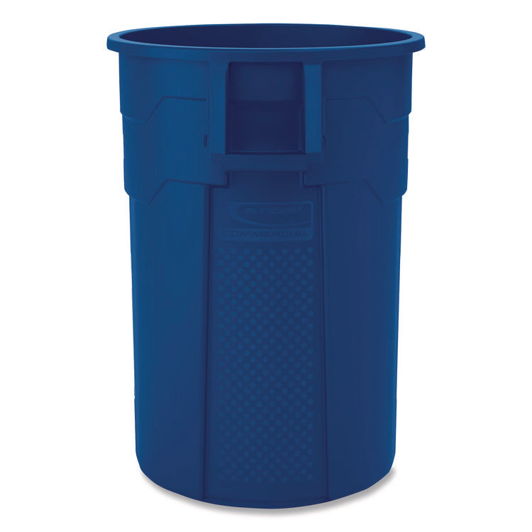 Injection Molded Utility Trash Can, 44 gal, Plastic/Resin, Blue