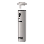 Smokers Ashtray Receptacle Attachment, Stainless Steel, Silver, Black