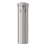 Smokers Ashtray Receptacle Attachment, Stainless Steel, Silver, Black