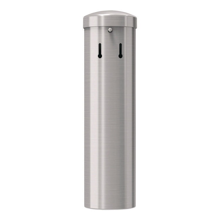 Smokers Ashtray Receptacle Attachment, Stainless Steel, Silver, Black