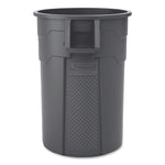 Injection Molded Utility Trash Can, 44 gal, Plastic/Resin, Gray