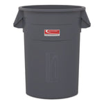 Injection Molded Utility Trash Can, 20 gal, Resin, Gray