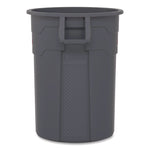 Injection Molded Utility Trash Can, 20 gal, Resin, Gray