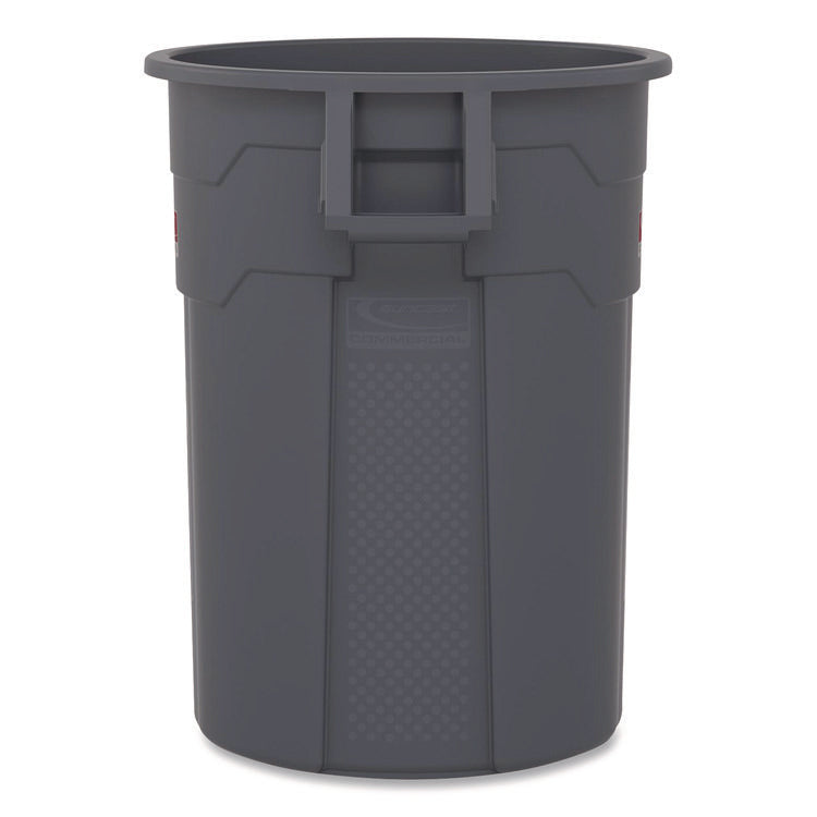 Injection Molded Utility Trash Can, 20 gal, Resin, Gray