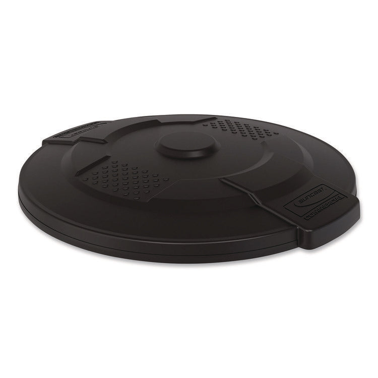 Utility Trash Can Lid for 20 gal Trash Can, 19.74" Diameter x 2.9", Black