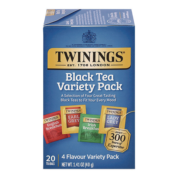 Black Tea Variety Pack, Assorted Flavors, 20/Box